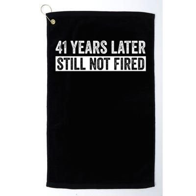 Funny 41 Years Of Work Employee - 41 Years Work Anniversary Golf Towel