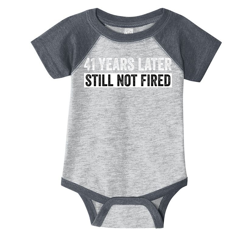 Funny 41 Years Of Work Employee - 41 Years Work Anniversary Infant Baby Jersey Bodysuit