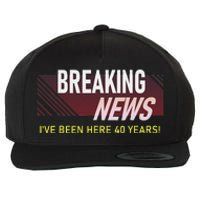 Funny 40 Year Work Anniversary 40th Employee Appreciation Wool Snapback Cap