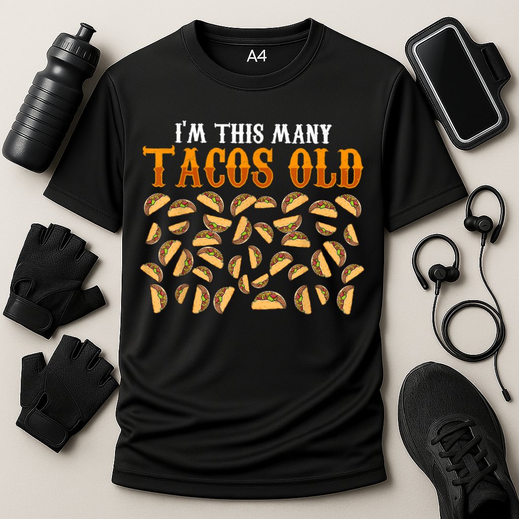 Funny 40 Year Old Taco Lovers Gag Gift, 40th Birthday Cooling Performance Crew T-Shirt