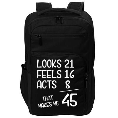 Funny 45 Year Old 45th Birthday Born In 1978 Impact Tech Backpack