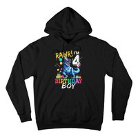 Funny 4 Year Old 4th Birthday T Rex Dinosaur Hoodie