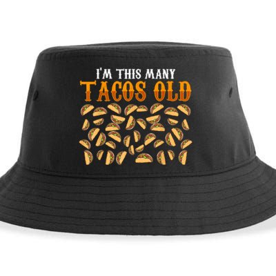 Funny 40 Year Old Taco Lovers Gag Gift, 40th Birthday Sustainable Bucket Hat