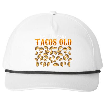 Funny 40 Year Old Taco Lovers Gag Gift, 40th Birthday Snapback Five-Panel Rope Hat