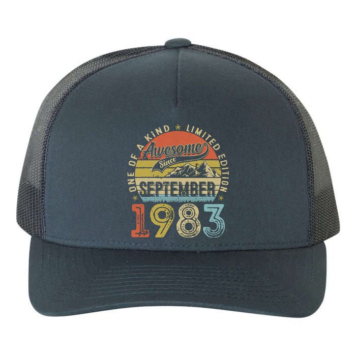 Funny 40 Year Old September 1983 Vintage 40th Birthday Gifts Yupoong Adult 5-Panel Trucker Hat