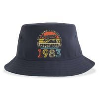 Funny 40 Year Old September 1983 Vintage 40th Birthday Gifts Sustainable Bucket Hat