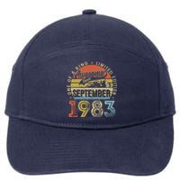 Funny 40 Year Old September 1983 Vintage 40th Birthday Gifts 7-Panel Snapback Hat