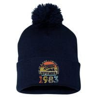 Funny 40 Year Old September 1983 Vintage 40th Birthday Gifts Pom Pom 12in Knit Beanie