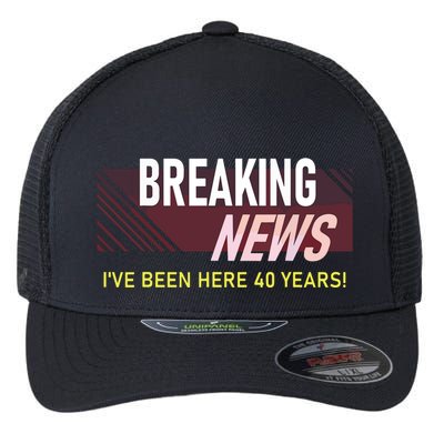 Funny 40 Year Work Anniversary 40th Employee Appreciation Flexfit Unipanel Trucker Cap