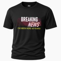 Funny 40 Year Work Anniversary 40th Employee Appreciation Cooling Performance Crew T-Shirt