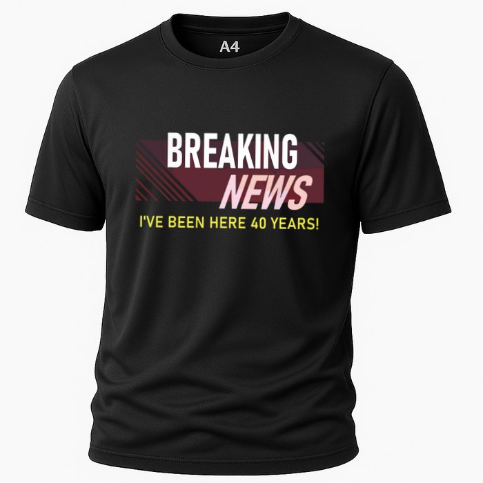 Funny 40 Year Work Anniversary 40th Employee Appreciation Cooling Performance Crew T-Shirt