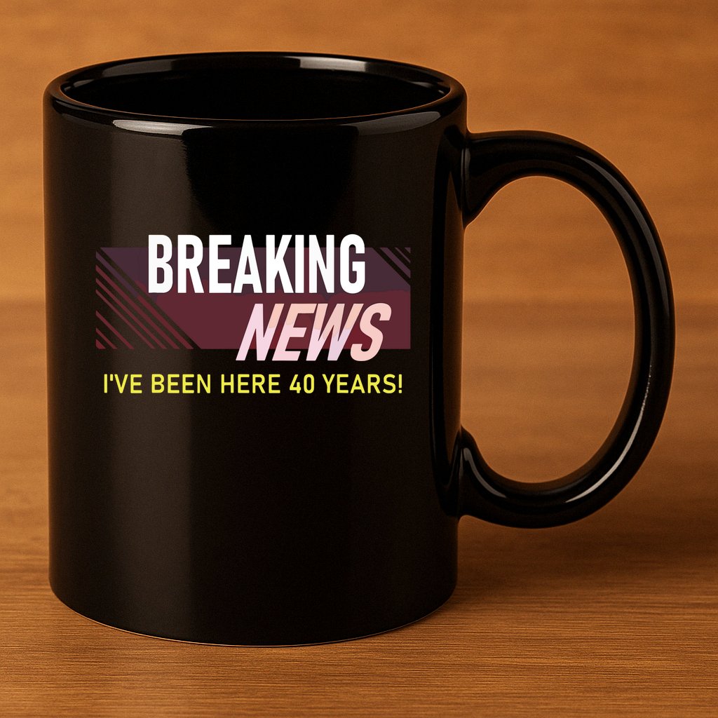 Funny 40 Year Work Anniversary 40th Employee Appreciation 11oz C Handle Ceramic Mug