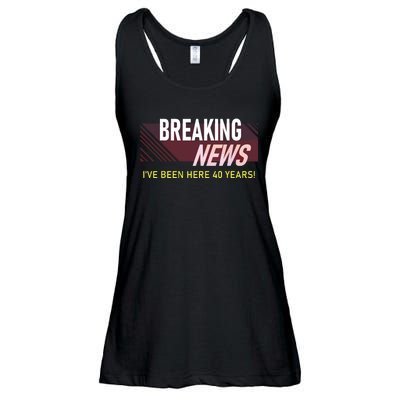 Funny 40 Year Work Anniversary 40th Employee Appreciation Ladies Essential Flowy Tank