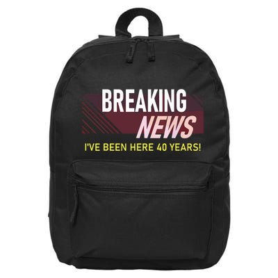 Funny 40 Year Work Anniversary 40th Employee Appreciation 16 in Basic Backpack