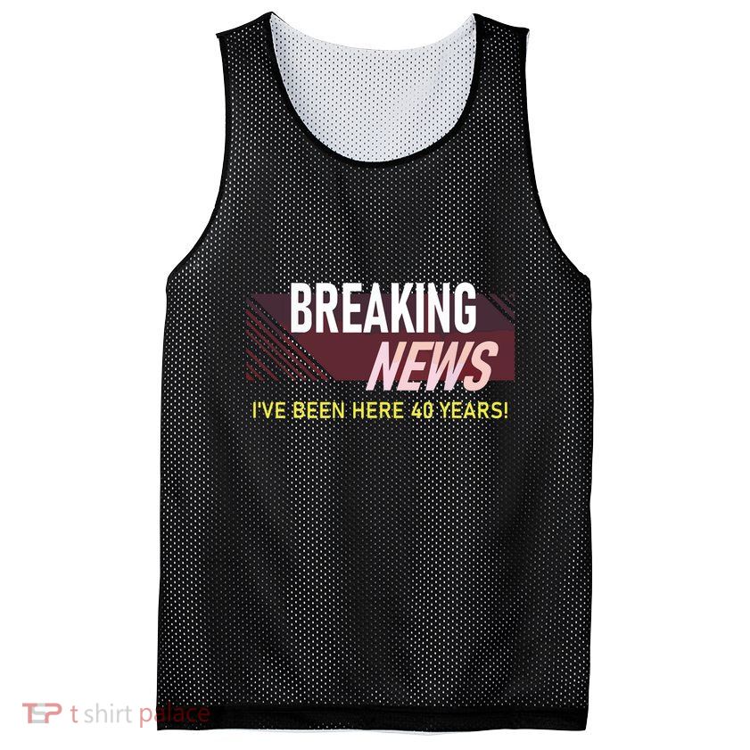 Funny 40 Year Work Anniversary 40th Employee Appreciation Mesh Reversible Basketball Jersey Tank