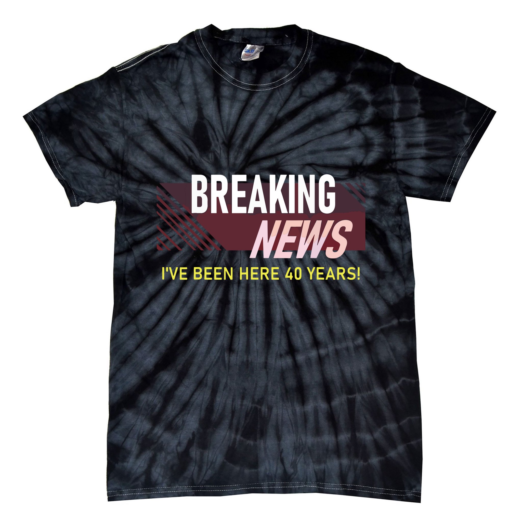 Funny 40 Year Work Anniversary 40th Employee Appreciation Tie-Dye T-Shirt