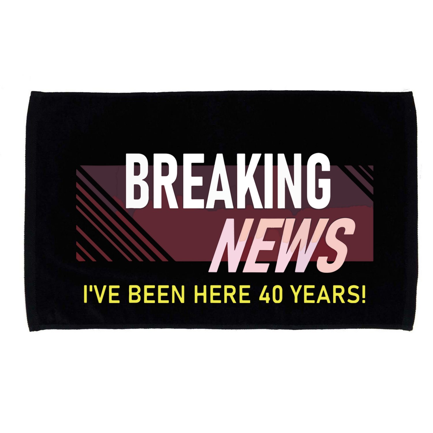 Funny 40 Year Work Anniversary 40th Employee Appreciation Microfiber Hand Towel