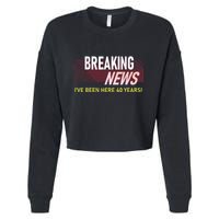 Funny 40 Year Work Anniversary 40th Employee Appreciation Cropped Pullover Crew