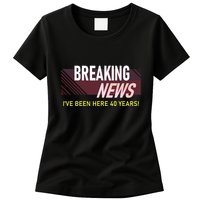 Funny 40 Year Work Anniversary 40th Employee Appreciation Womens T-Shirt