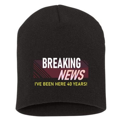 Funny 40 Year Work Anniversary 40th Employee Appreciation Short Acrylic Beanie