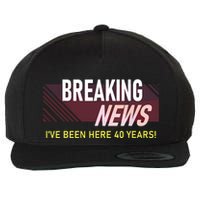Funny 40 Year Work Anniversary 40th Employee Appreciation Wool Snapback Cap