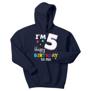 Five 5yr 5th Birthday Happy Birthday 5 Years Old Kids Hoodie