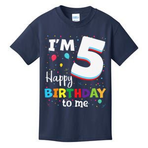 Five 5yr 5th Birthday Happy Birthday 5 Years Old Kids T-Shirt