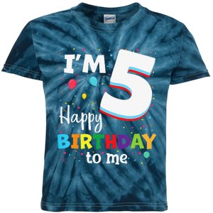 Five 5yr 5th Birthday Happy Birthday 5 Years Old Kids Tie-Dye T-Shirt