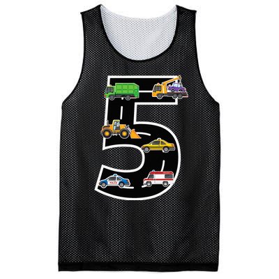 Fifth 5yr 5th Birthday 5 Years Old Birthday Decoration Mesh Reversible Basketball Jersey Tank