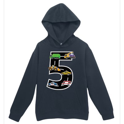 Fifth 5yr 5th Birthday 5 Years Old Birthday Decoration Urban Pullover Hoodie