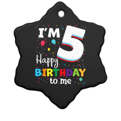 Five 5yr 5th Birthday Happy Birthday 5 Years Old Ceramic Star Ornament