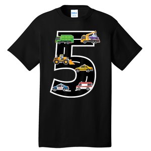 Fifth 5yr 5th Birthday Boy 5 Years Old Birthday Decoration Tall T-Shirt