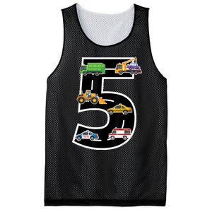 Fifth 5yr 5th Birthday Boy 5 Years Old Birthday Decoration Mesh Reversible Basketball Jersey Tank