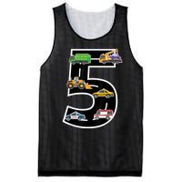 Fifth 5yr 5th Birthday Boy 5 Years Old Birthday Decoration Mesh Reversible Basketball Jersey Tank