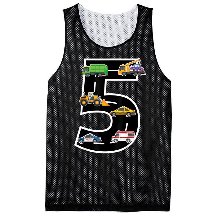 Fifth 5yr 5th Birthday Boy 5 Years Old Birthday Decoration Mesh Reversible Basketball Jersey Tank