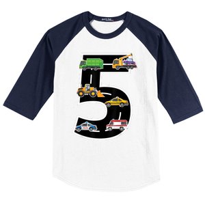 Fifth 5yr 5th Birthday Boy 5 Years Old Birthday Decoration Baseball Sleeve Shirt