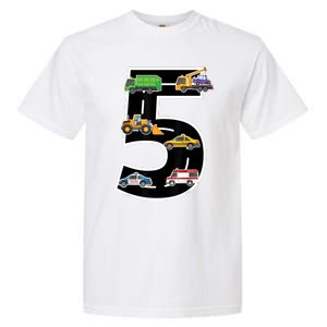 Fifth 5yr 5th Birthday Boy 5 Years Old Birthday Decoration Garment-Dyed Heavyweight T-Shirt