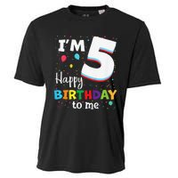 Five 5yr 5th Birthday Happy Birthdays 5 Years Old Cooling Performance Crew T-Shirt