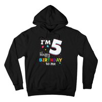 Five 5yr 5th Birthday Happy Birthdays 5 Years Old Hoodie