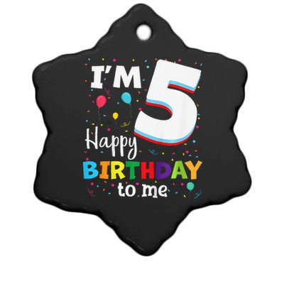 Five 5yr 5th Birthday Happy Birthday 5 Years Old Ceramic Star Ornament