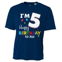 Five 5yr 5th Birthday Happy Birthday 5 Years Old Cooling Performance Crew T-Shirt