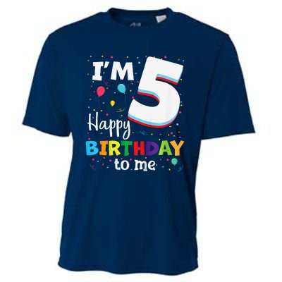 Five 5yr 5th Birthday Happy Birthday 5 Years Old Cooling Performance Crew T-Shirt