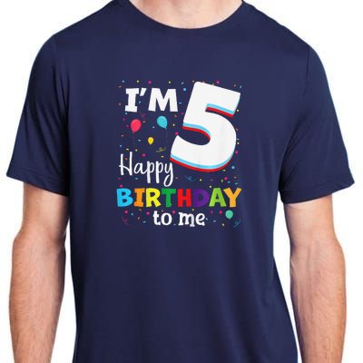 Five 5yr 5th Birthday Happy Birthday 5 Years Old Adult ChromaSoft Performance T-Shirt