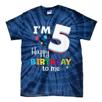 Five 5yr 5th Birthday Happy Birthday 5 Years Old Tie-Dye T-Shirt