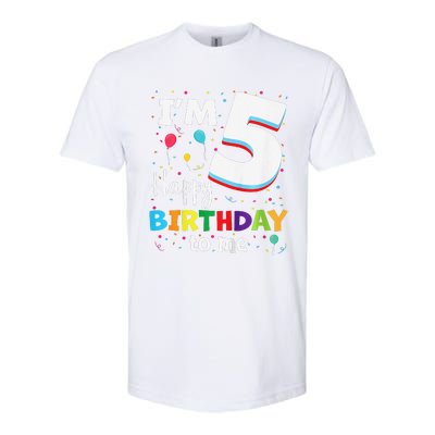 Five 5yr 5th Birthday Happy Birthday 5 Years Old Softstyle CVC T-Shirt