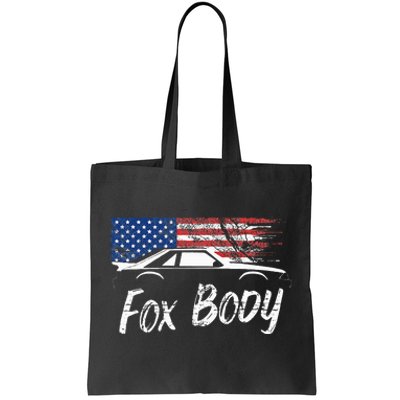 Foxbody 5.0 American Flag Stang Muscle Car Tote Bag