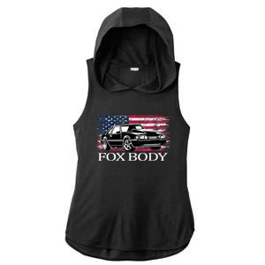 Foxbody 5.0L American Stang Fox Body Muscle Car Ladies PosiCharge Tri-Blend Wicking Draft Hoodie Tank