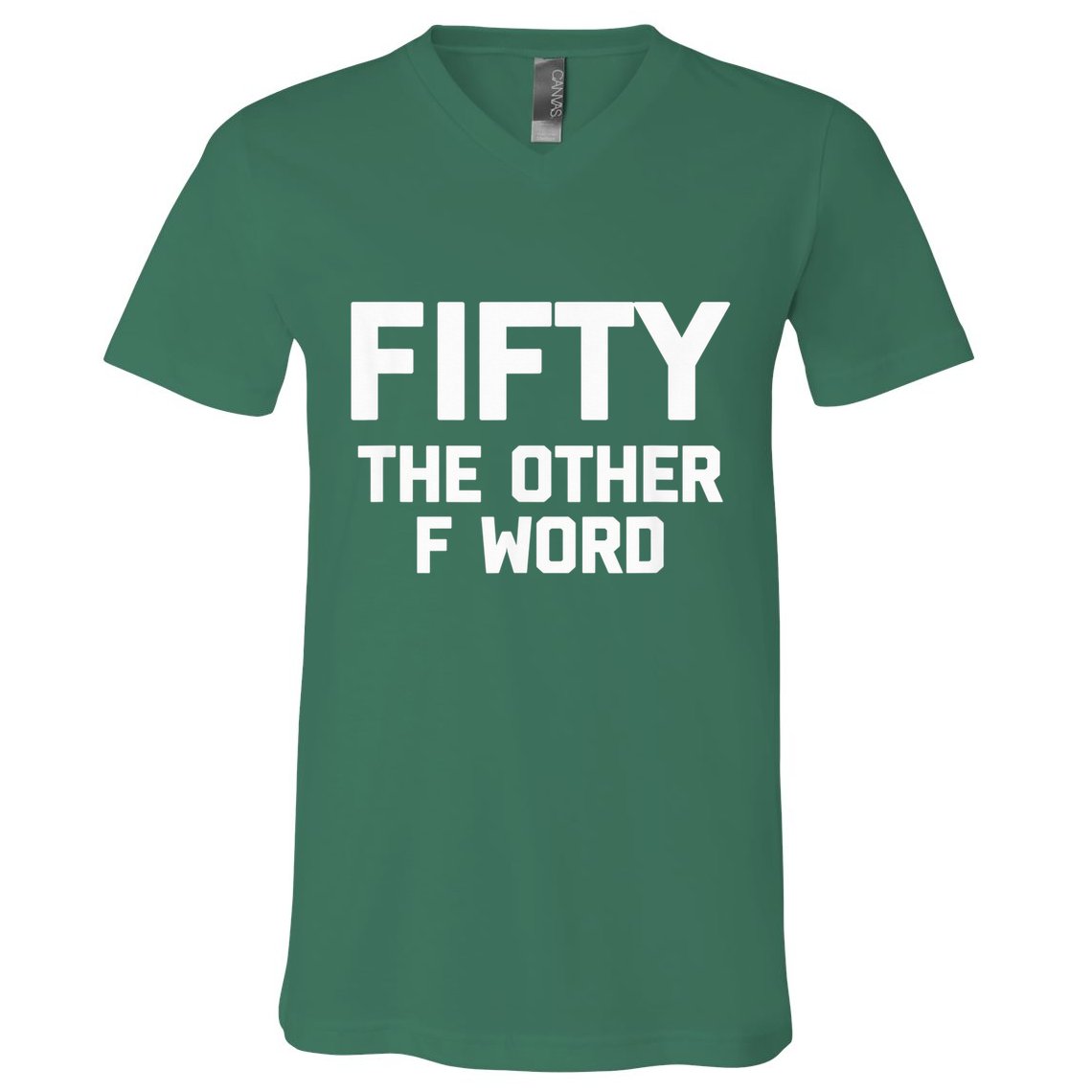 Funny 50th Birthday Fifty The Other F Word V-Neck T-Shirt