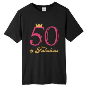 Funny 50th Birthday 50 & Fabulous Tall Fusion ChromaSoft Performance T-Shirt