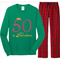 Funny 50th Birthday 50 & Fabulous Long Sleeve Pajama Set